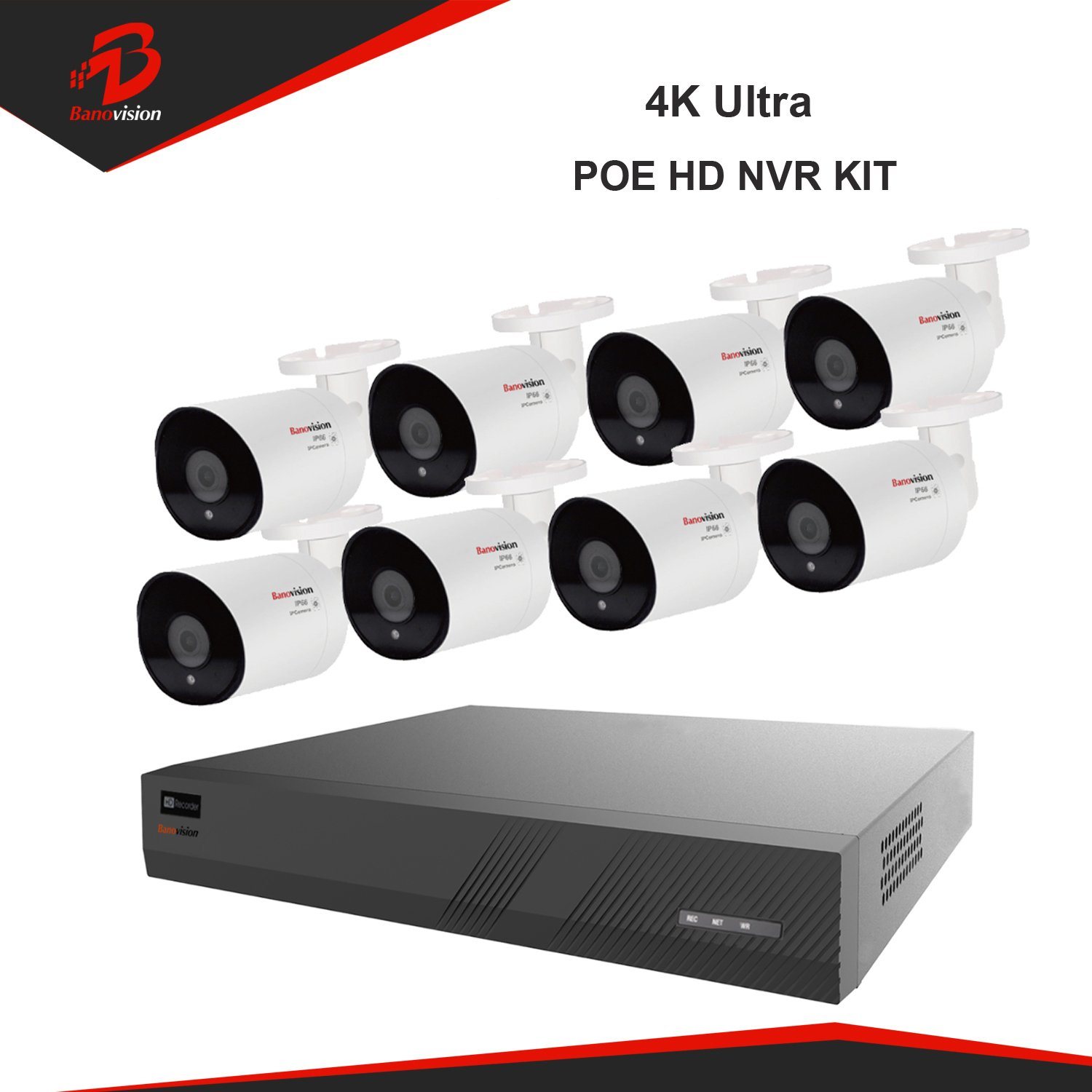 4k ultra hd 8mp ip camera 8 channel poe nvr kit from cctv system camera supplier china